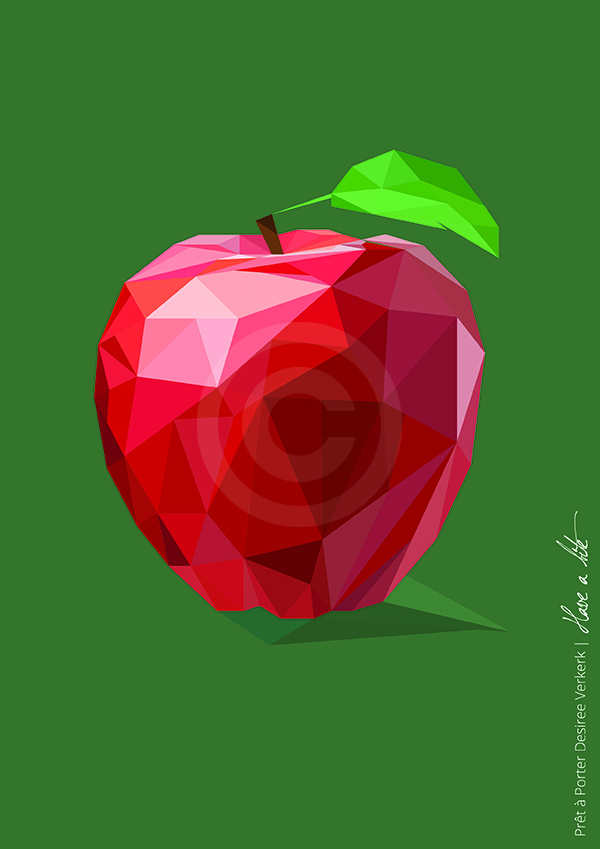 illustration geometric apple